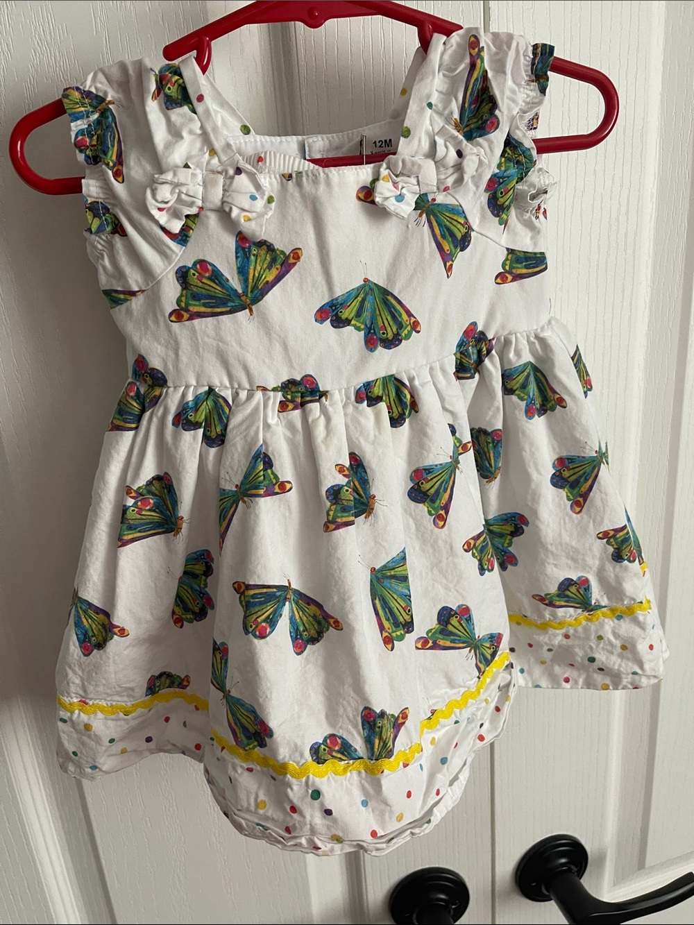 White Girls' Butterfly Print Formal Dress - Brand: